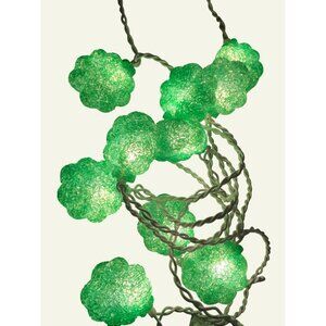 St Patrick's Day Green Shamrock String of 10 Lights